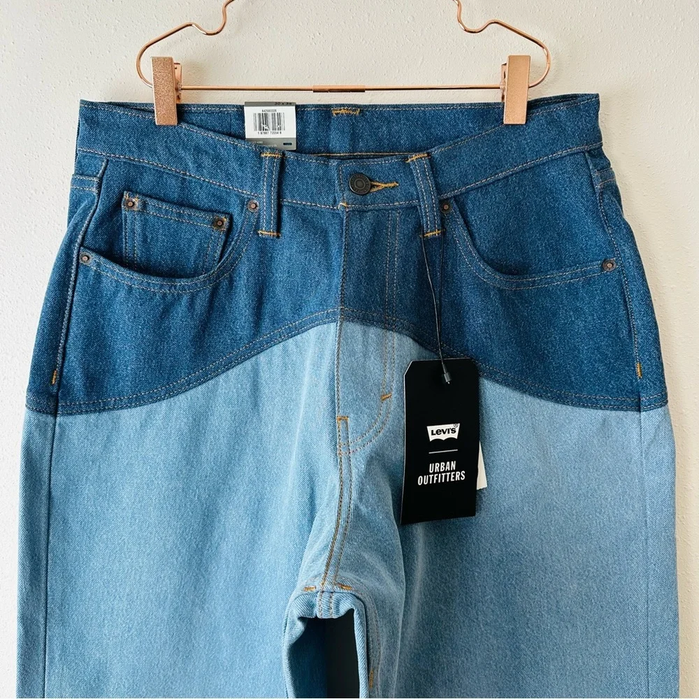 New Levi’s Skate UO Exclusive Colorblocked Super Baggy Vintage Denim Dark Jean